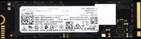 حافظه SSD اینترنال 512 گیگابایت Micron مدل MTFDHBA512QFD NVME M.2
