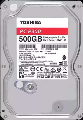  هارد اینترنال 500گیگابایت Toshiba مدل P300 HDWD105