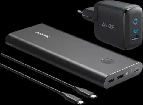 پاور بانک 26800 میلی‌آمپر ساعت ANKER مدل Powercore Plus B1376 به همراه شارژر و کابل Type-C