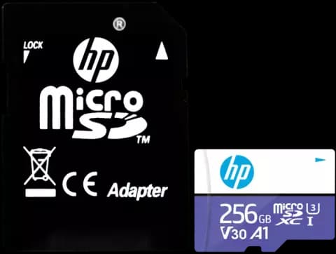 مموری کارت 256 گیگابایت HP مدل mx330 کلاس 10 استاندارد UHS-I U3 همراه با آداپتور