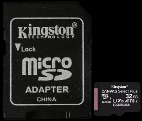 مموری کارت 32 گیگابایت Kingston مدل Canvas Select Plus همراه با آداپتور