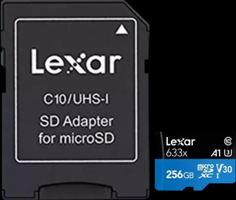 مموری کارت 256 گیگابایت Lexar مدل High Performance 633X همراه با آداپتور