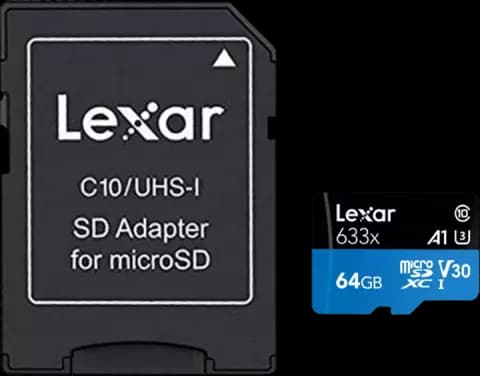 مموری کارت 64 گیگابایت Lexar مدل 633X همراه با آداپتور