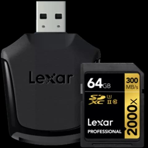 مموری کارت 64گیگابایت Lexar مدل PROFESSIONAL 2000X