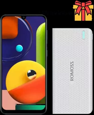 گوشی موبایل 64 گیگابایت SAMSUNG مدل GALAXY A50S به همراه پاور بانک 15000 میلی آمپر Romoss