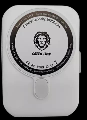 پاور بانک بی سیم 10000 میلیآمپر ساعت Green Lion مدل Compact Monaco MagSafe