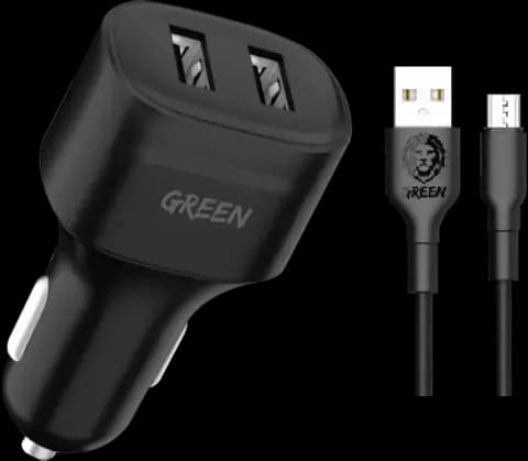 شارژر فندکی Green Lion مدل GNCC24MCRBK به همراه کابل Micro USB