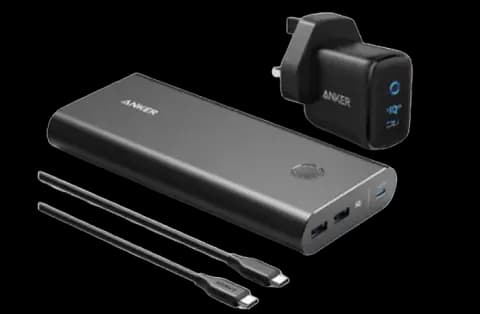 پاور بانک 26800 میلی آمپر ساعت و شارژر دیواری Anker مدل PowerCore Plus B1376
