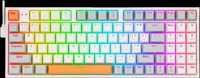 کیبورد سیمی گیمینگ Redragon مدل KITAVA K636 GWO RGB با سوئیچ قرمز