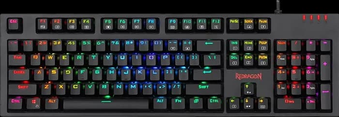 کیبورد سیمی گیمینگ Redragon مدل K592 PRO RGB با سوئیچ آبی