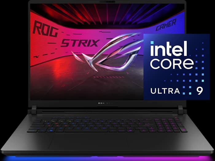 لپ تاپ گیمینگ 18 اینچ Asus مدل ROG Strix SCAR 18 G835LX-C (Core Ultra 9-275HX-64GB-1TB SSD-RTX5090-WQXGA-RGB-BAG-Mouse-Headset)