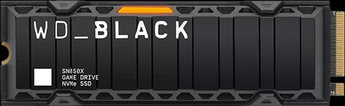 حافظه SSD اینترنال 2 ترابایت WD مدل BLACK SN850X WDS100T2XHE به همراه هیت سینک
