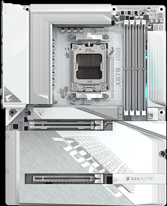 مادربرد GIGABYTE مدل X870 AORUS STEALTH ICE