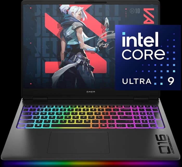 لپ تاپ گیمینگ 16 اینچ HP مدل OMEN MAX 16 AH0097NR (Core Ultra 9 275HX-32GB-1TB SSD-RTX5080-QHD 240Hz-Backlit)
