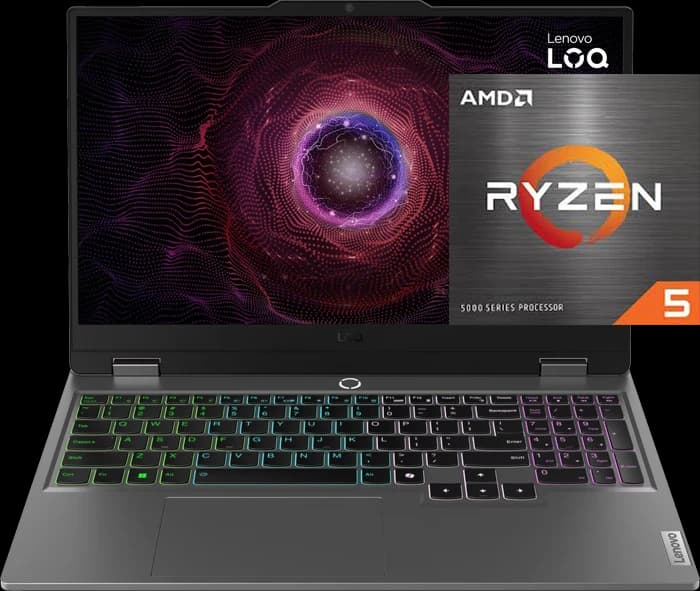 لپ تاپ گیمینگ 15.6 اینچ Lenovo مدل LOQ 15ARP9-83JC00GKUS (Ryzen 5 7235HS-12GB-512GB SSD-RTX4050-FHD 144Hz-Backlit)