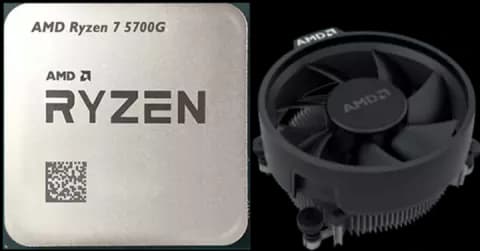 پردازنده AMD مدل Ryzen 7 5700G همراه با فن