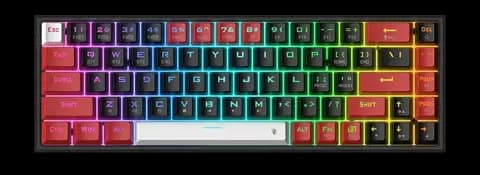 کیبورد بی سیم گیمینگ Redragon مدل Castor K631 RGB PRO BRW با سوییچ قرمز