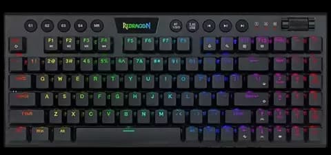 کیبورد بی سیم گیمینگ Redragon مدل Yi Pro K625P-KBS با سوییچ آبی