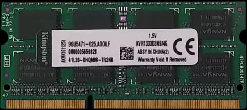 رم لپ تاپ 4 گیگابایت Kingston مدل KVR1333D3N9/4G DDR31333MHz