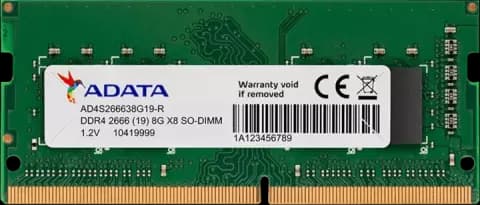 رم لپ تاپ 8 گیگابایت DDR4 تک کاناله (2400) 2666 مگاهرتز ADATA مدل AD4S266638G19-R