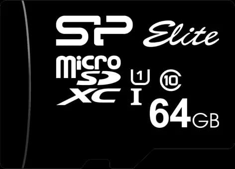 مموری کارت 64 گیگابایت Silicon Power مدل Elite کلاس 10 استاندارد UHS-I U1 همراه با آداپتور