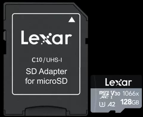 مموری کارت 128 گیگابایت Lexar مدل SILVER Professional 1066X همراه با آداپتور